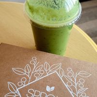 Green machine smoothie at Sprout in Muscat