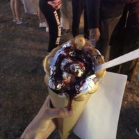 Bubble waffle (£8).  at Lick in Bakewell