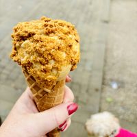 Salted caramel and biscoff topping   at Lick in Bakewell