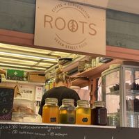   at Roots Cafe in Perranporth