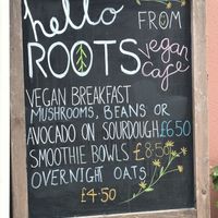   at Roots Cafe in Perranporth