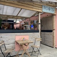   at Roots Cafe in Perranporth