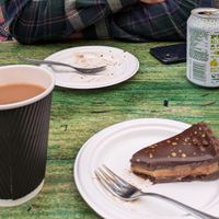 Trillionaire cake at Roots Cafe in Perranporth