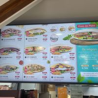 Menu  at Le Jasmin in Versailles