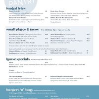 Menu at Parc Pantry Malpas in Newport