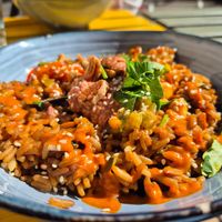 Rice with veggies at Yvonne & Nala in Geneva