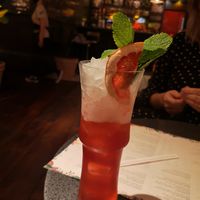 Strawberry daquari at The Botanist in Cardiff