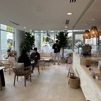 chill cool design / nice work space too   at Chaumont Bakery & Cafe in Santa Monica