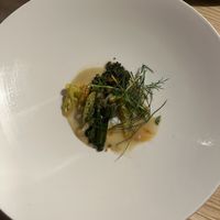 Second course - broccolini  at EYV in Pittsburgh