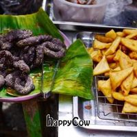 Burmese fried snacks at Weekly Market in Chiang Mai