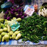 Local vegetables for sale at Weekly Market in Chiang Mai