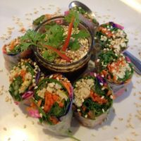 spring rolls at Brown Rice Organic Bistro in Chiang Mai