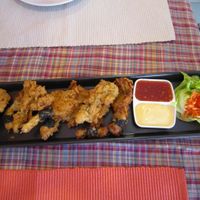 Tempura Mushrooms With Seaweed at Brown Rice Organic Bistro in Chiang Mai