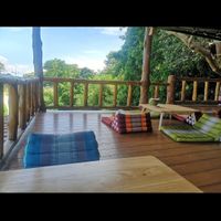 Seating area at Tree House Cafe in Koh Tao
