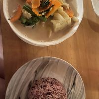 Green curry and rice   at Tree House Cafe in Koh Tao