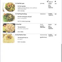 menu 2   at Wonderland Saway Thai  in Panglao