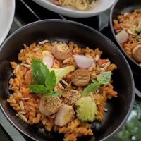 Fusilli Al Pesto Rosso and Mushroom Spaghetti at Fleur in Chiang Mai