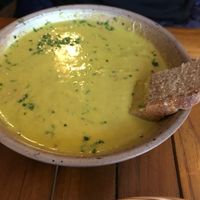 Carrot coconut and coriander soup at La Goutine in Limoux