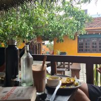 Outdoor seating at PLAN B Weligama in Weligama