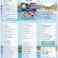 Clearly labelled menu  at Mollymook Golf Club in Mollymook Beach