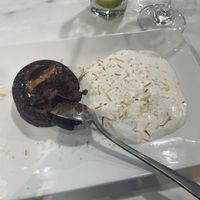 Chocolate raspberry cake with coconut cream  at Mollymook Golf Club in Mollymook Beach