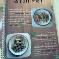 Morning Glory; Kale in Oyster sauce and pad Thai ( eggs!) cabbage in soy sauce   at Stress Free - Maybe closed in Chiang Mai