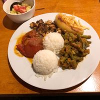 indonesian vegan dish at Hotel Anaterve in La Gomera