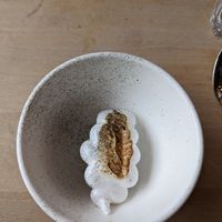 Vegan meringue with star anise dusting at Wilson's  in Bristol