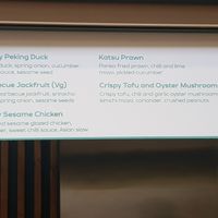 Bao Menu at Bao Down in Newcastle Upon Tyne