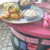 Backplantjes, Gurken-Dreierlei, Heimatsauce at Willy in Flensburg