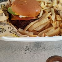 Avocado burger at Vegan Bar in Naperville