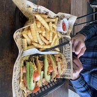 Oyster mushroom based jerk chikn tacos #Veganuary at Vegan Bar in Naperville