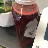 Beet lime apple carrot  juice   at Plaanted Café in Baldwin