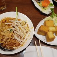Pad Thai and fried tofu at Chao Thai Shibuya Dogenzaka Shop  in Tokyo
