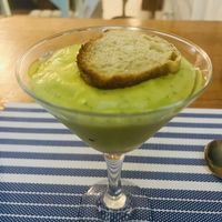 Mango gazpacho  at The Stowaway Gastrobar in Roatan