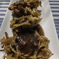 Cauliflower pakora  at The Stowaway Gastrobar in Roatan