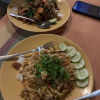 Stir-fried noodles and pad thai   at Grow Vegan in Koh Samui