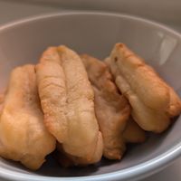 Cakwee (like savory doughnuts) at Vegan Way Cafe in Probolinggo