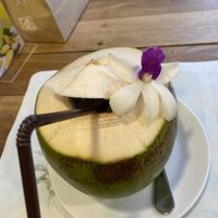 Fresh coconut  at Patong Corner Restaurant in Phuket