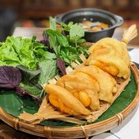 Vegan Banh Tom HoTay at Met Vietnamese Restaurant in Hanoi