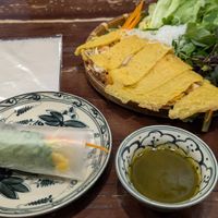 Banh Xeo (one roll prepared) at Met Vietnamese Restaurant in Hanoi