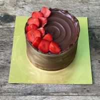 Vegan Chocolate Strawberry Cake at The Lively Bakester in Raipur