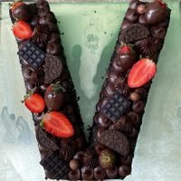 Chocolate Strawberry Letter Cake at The Lively Bakester in Raipur