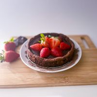 Chocolate tart at La Nina Vegan in Aguas Santas
