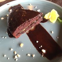 chocolate cake  at L'Osteria Pizza e Cucina in Jimbaran