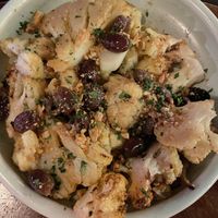 Cauliflower and olives  at de Tulp in Amsterdam