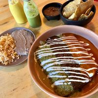 Veggie Trio Enchiladas   at Ranchos Cocina in San Diego