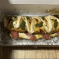 Choripan no pão de alho  at Ânima in Salvador