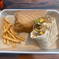 Pictured is the Vegan Wrap with Falafel. It tasted great and I was really happy with the ease to customize and the vegan options.   at Spitz in Billings
