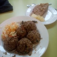 Buckwheat risotto and a flameri at Oaza in Brno